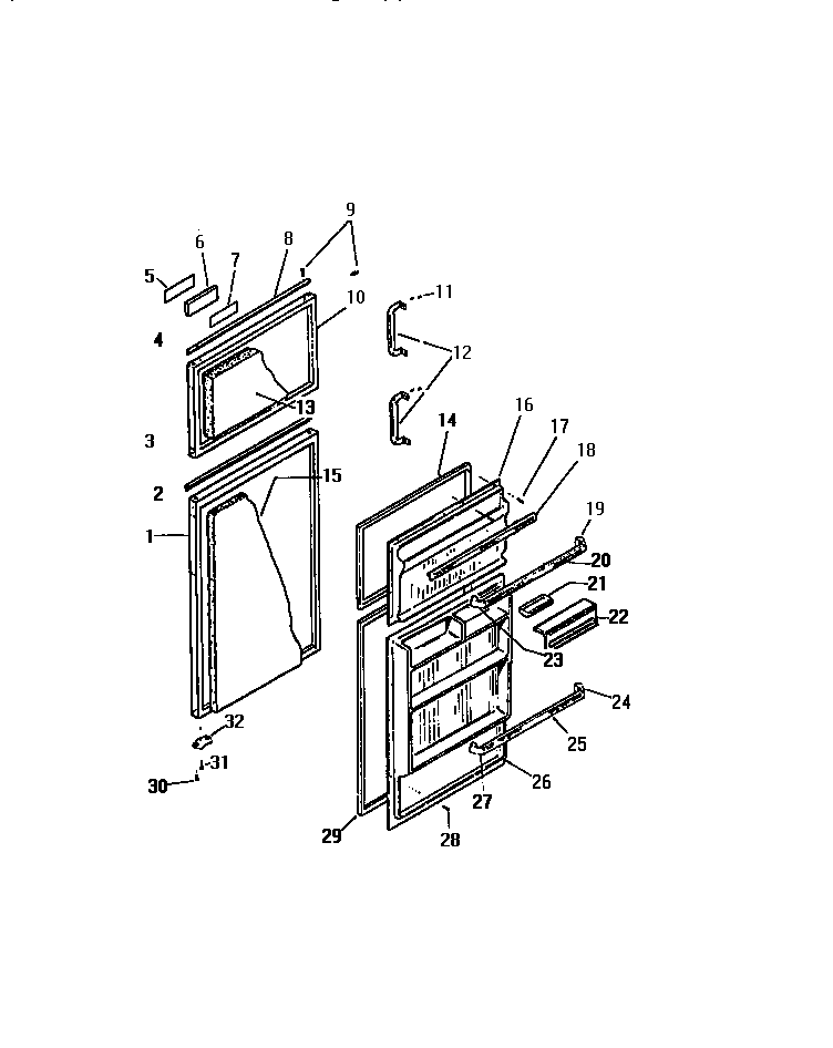 Kelvinator TUK160AN6T door diagram