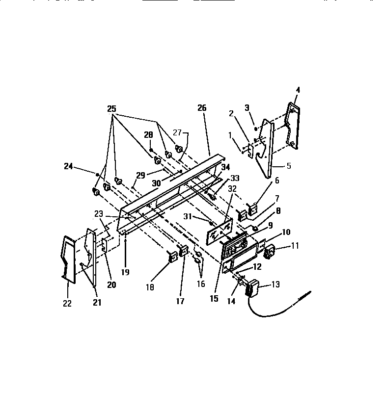 White-Westinghouse KF460GDV1 backguard diagram