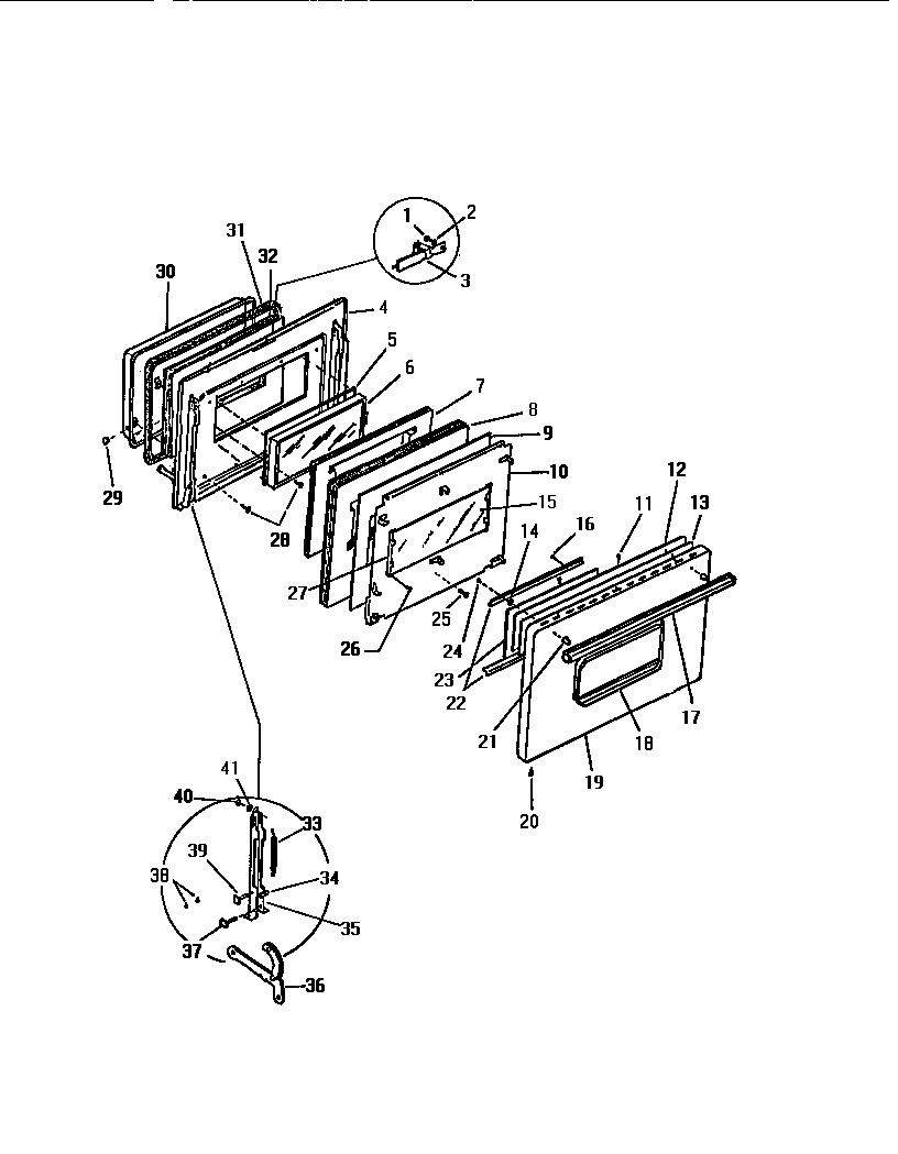 White-Westinghouse KF460GDV1 door diagram