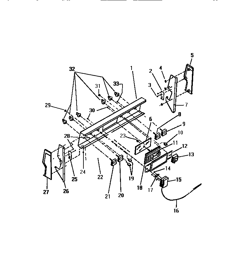 White-Westinghouse KF440GDF0 backguard diagram