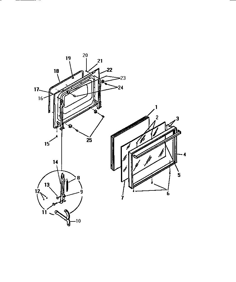 White-Westinghouse KF440GDF0 door diagram