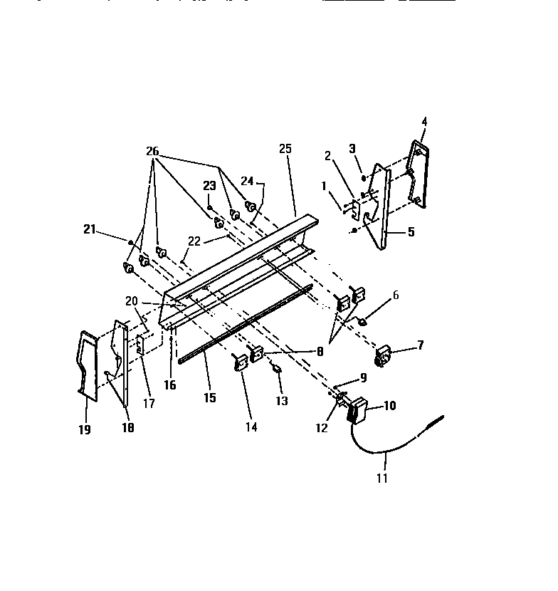 White-Westinghouse KF300GDH0 backguard diagram