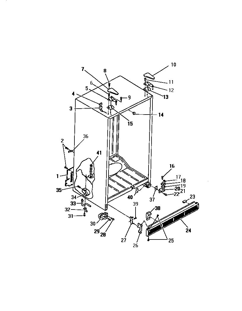 Frigidaire FPE26VWCL1 cabinet diagram