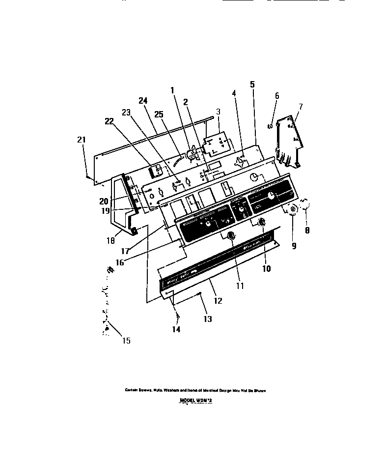 Frigidaire WC3ML3 console diagram