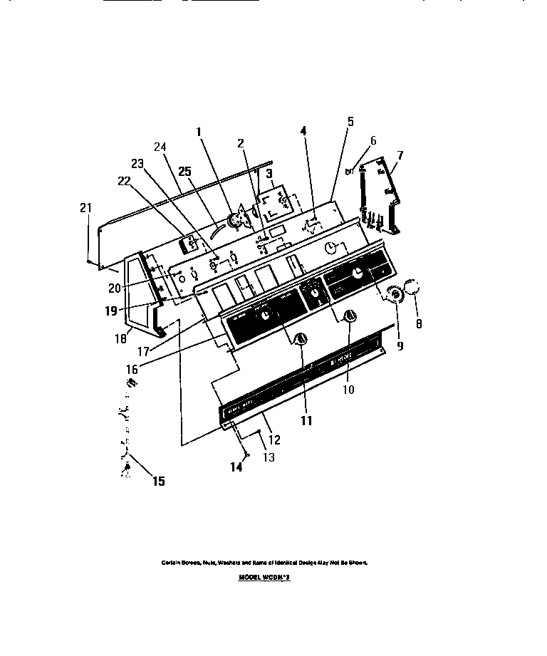 Frigidaire WC3ML3 console diagram