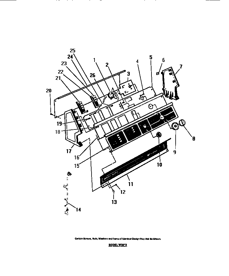 Frigidaire WC3ML3 console diagram