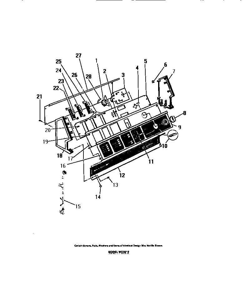 Frigidaire WC3ML3 console diagram