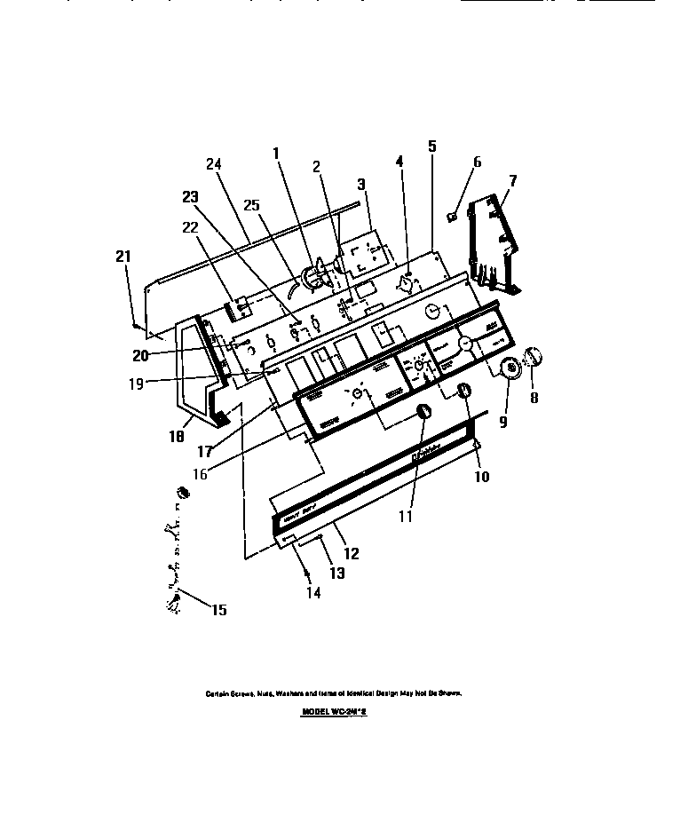 Frigidaire WC3ML3 console diagram
