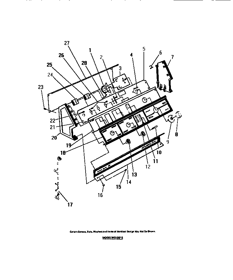 Frigidaire WC3ML3 console diagram