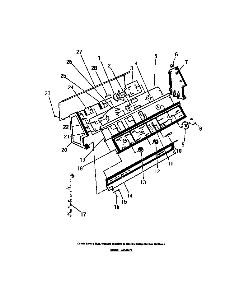 Frigidaire WC3ML3 console diagram