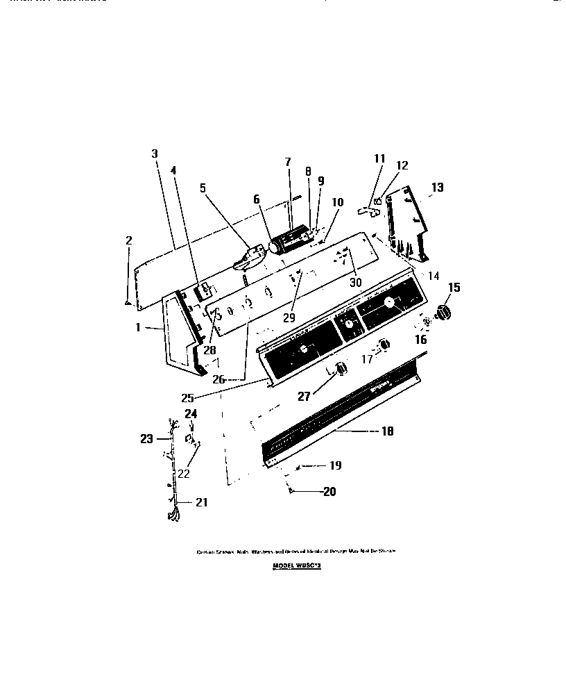 Frigidaire WDSCW2 console diagram