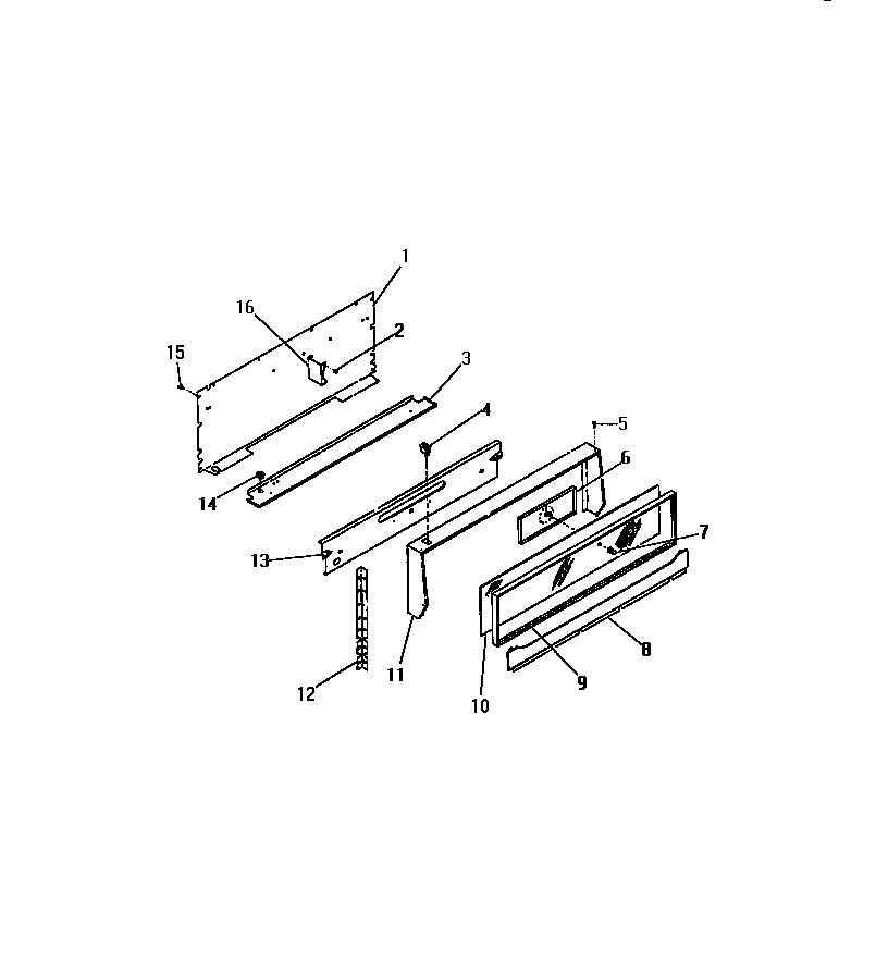 Frigidaire R21CW0 console panel diagram