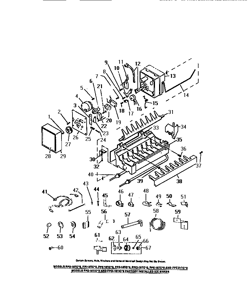 Frigidaire FPE18TCF0 ik-4 automatic ice maker diagram