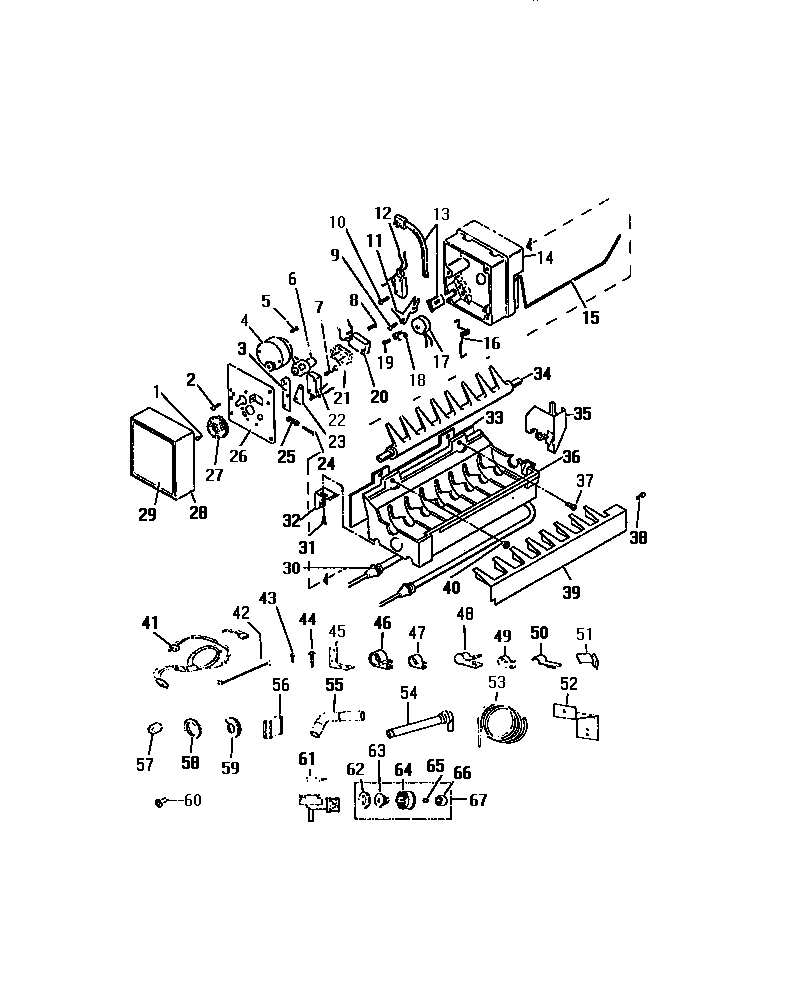 Frigidaire FPD16TICH0 ik-4 automatic ice maker diagram