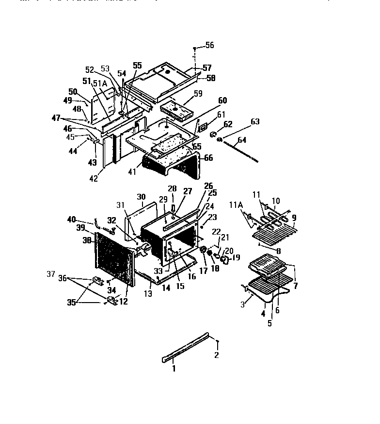 White-Westinghouse KD860GDK1 oven cavity diagram