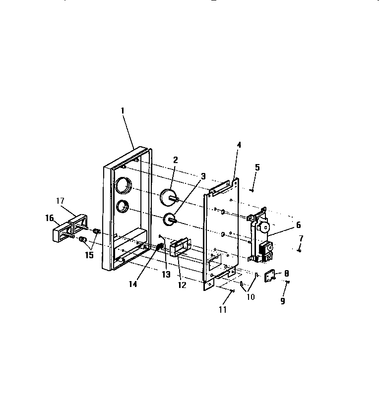 White-Westinghouse KM170HXM control panel diagram