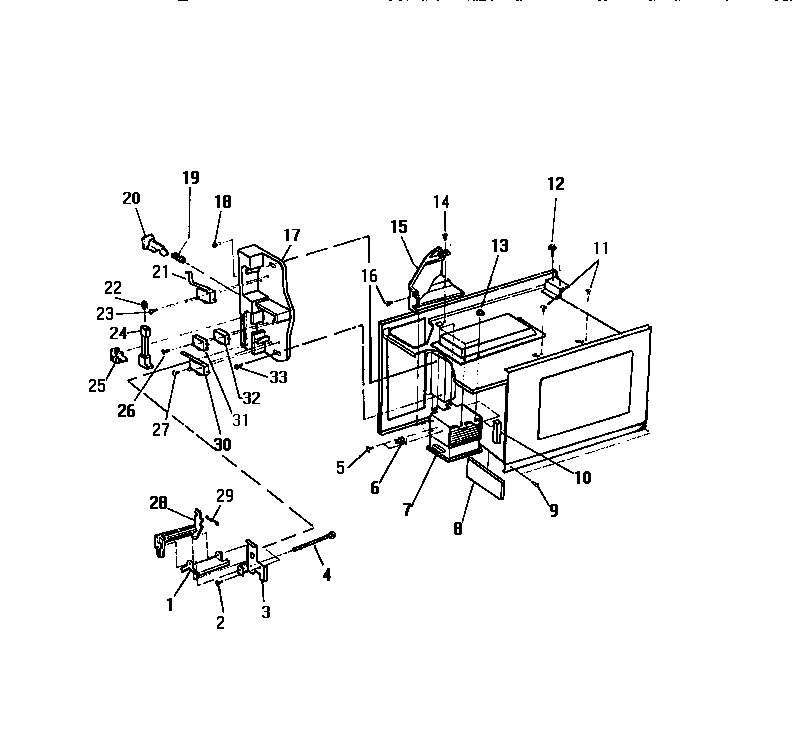 White-Westinghouse KM170HXM lock mechanism diagram