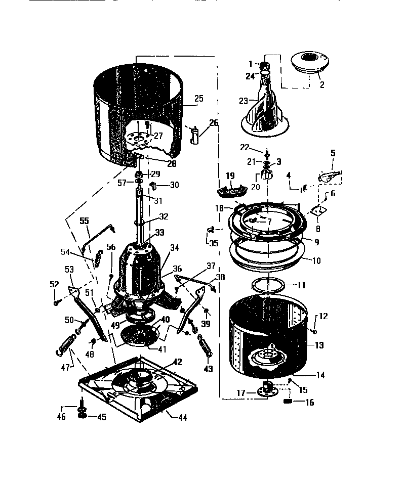 White-Westinghouse LA600EXD3 tubs diagram