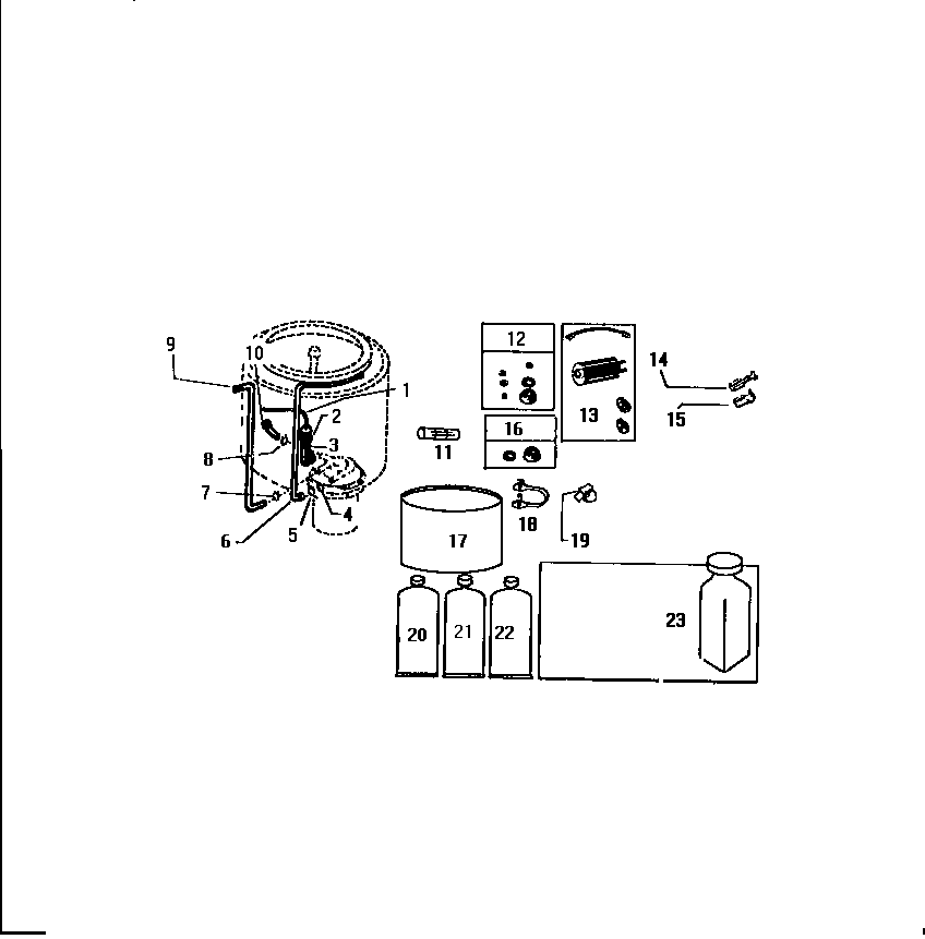 White-Westinghouse LA600EXD3 harness, hose & miscellaneous diagram