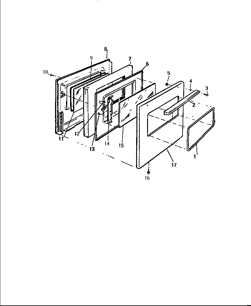 White-Westinghouse GF710HXW2 door, gf710h diagram
