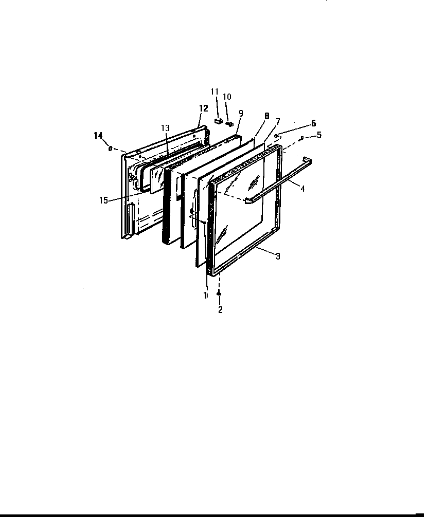White-Westinghouse GF710HXW2 door, gf770h diagram