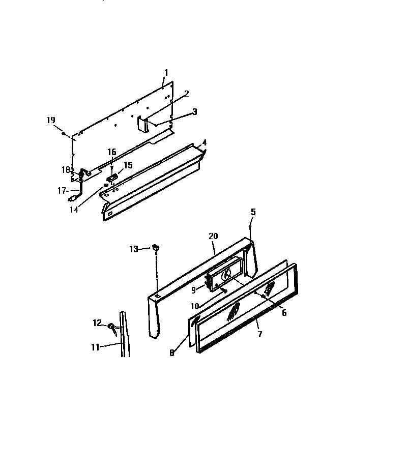 White-Westinghouse GF780HXH2 backguard, gf780h diagram