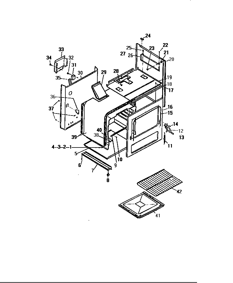 White-Westinghouse GF600HXH0 body diagram
