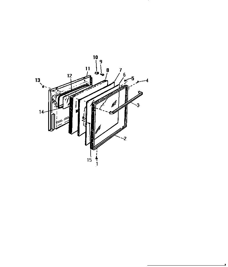 White-Westinghouse GF600HXH0 door, gf670h diagram