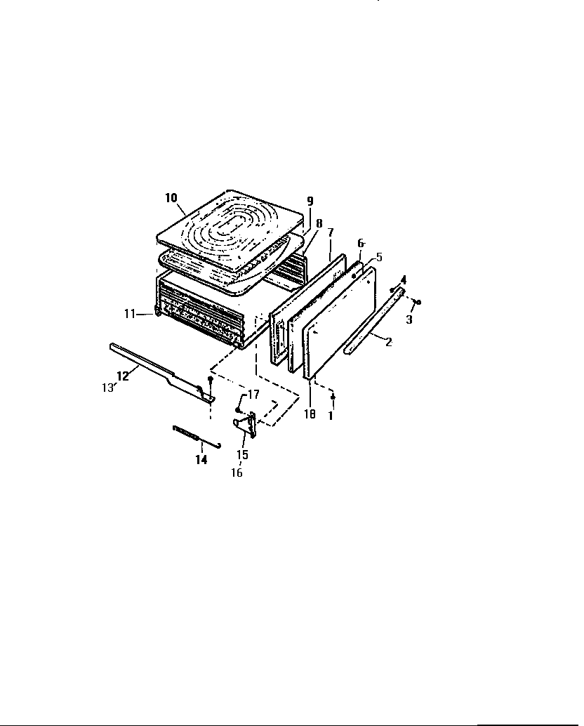 White-Westinghouse GF600HXH0 broiler drawer diagram