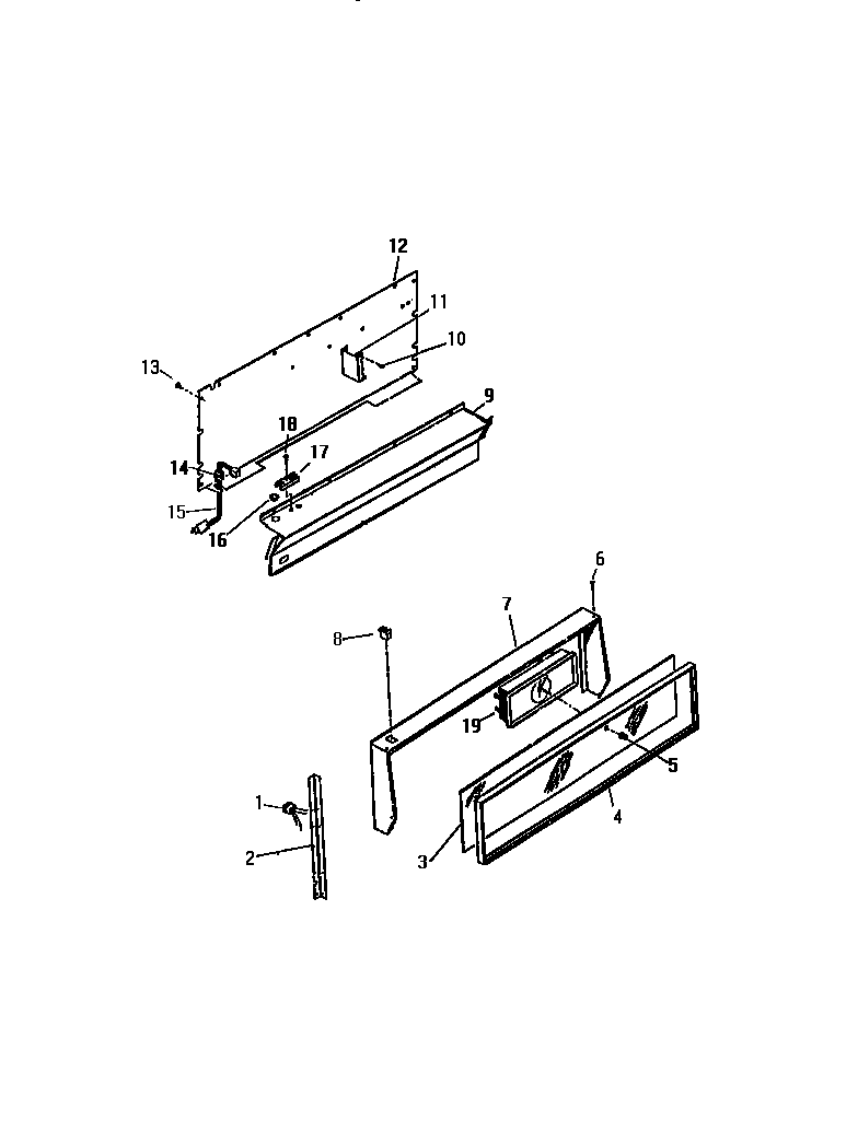 White-Westinghouse GF420HXV3 backguard diagram