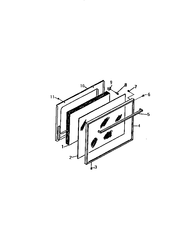 White-Westinghouse GF420HXV3 door diagram