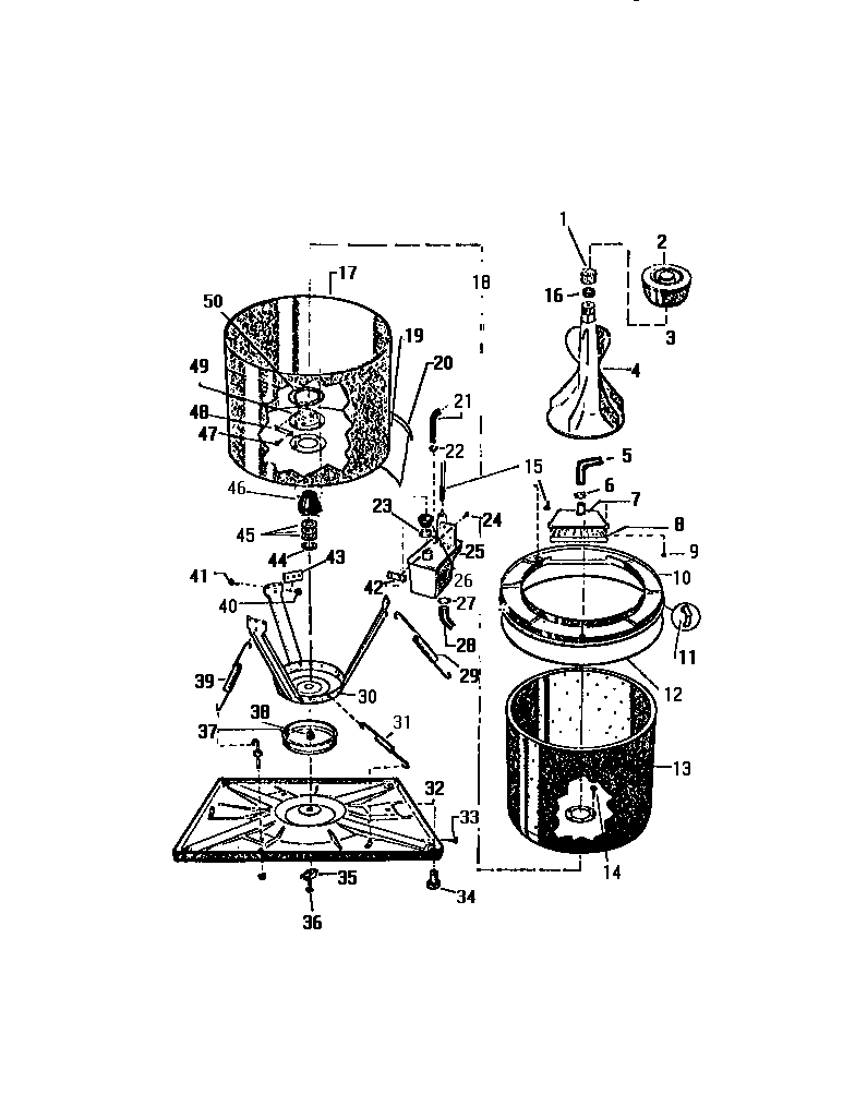 Kelvinator AW900C0D tubs, base diagram