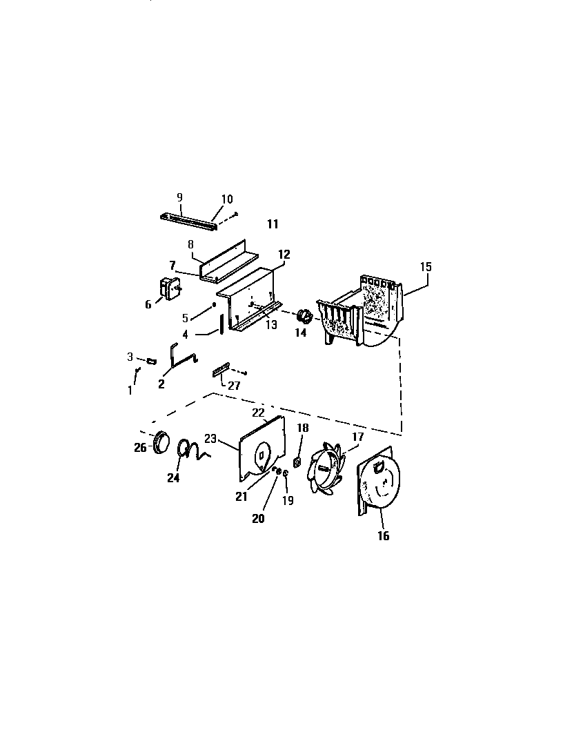 White-Westinghouse RS259ESF1 motor and cover diagram