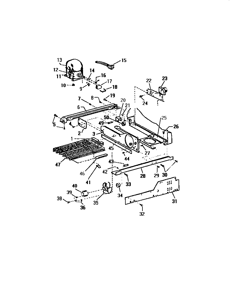 White-Westinghouse RS259ESF1 sealed system and component parts diagram