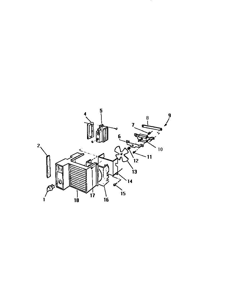 White-Westinghouse RS259ESF1 damper control & quick chill fan motor diagram
