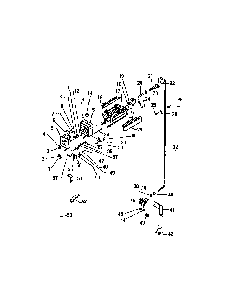 White-Westinghouse RS259ESF1 icemaker parts diagram
