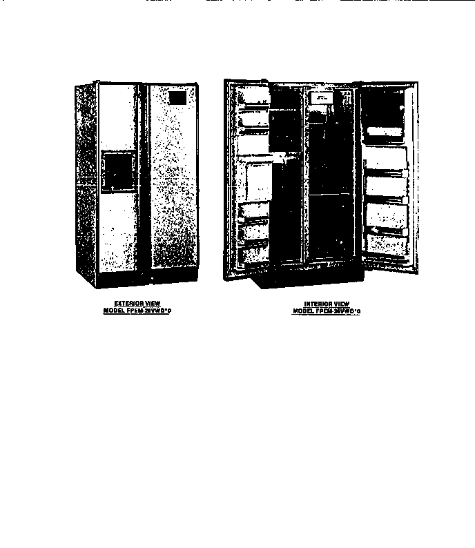 Frigidaire FPEM26VWDW0 front cover diagram