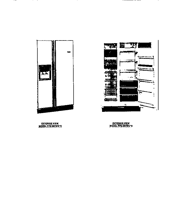Frigidaire FPE26VWCH0 front cover diagram