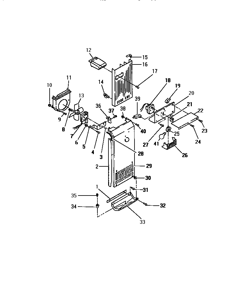Frigidaire FPE26VWCH0 interior freezer compartment diagram