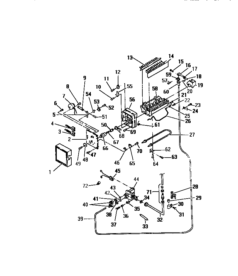 Frigidaire FPE26VWCH0 ice maker diagram