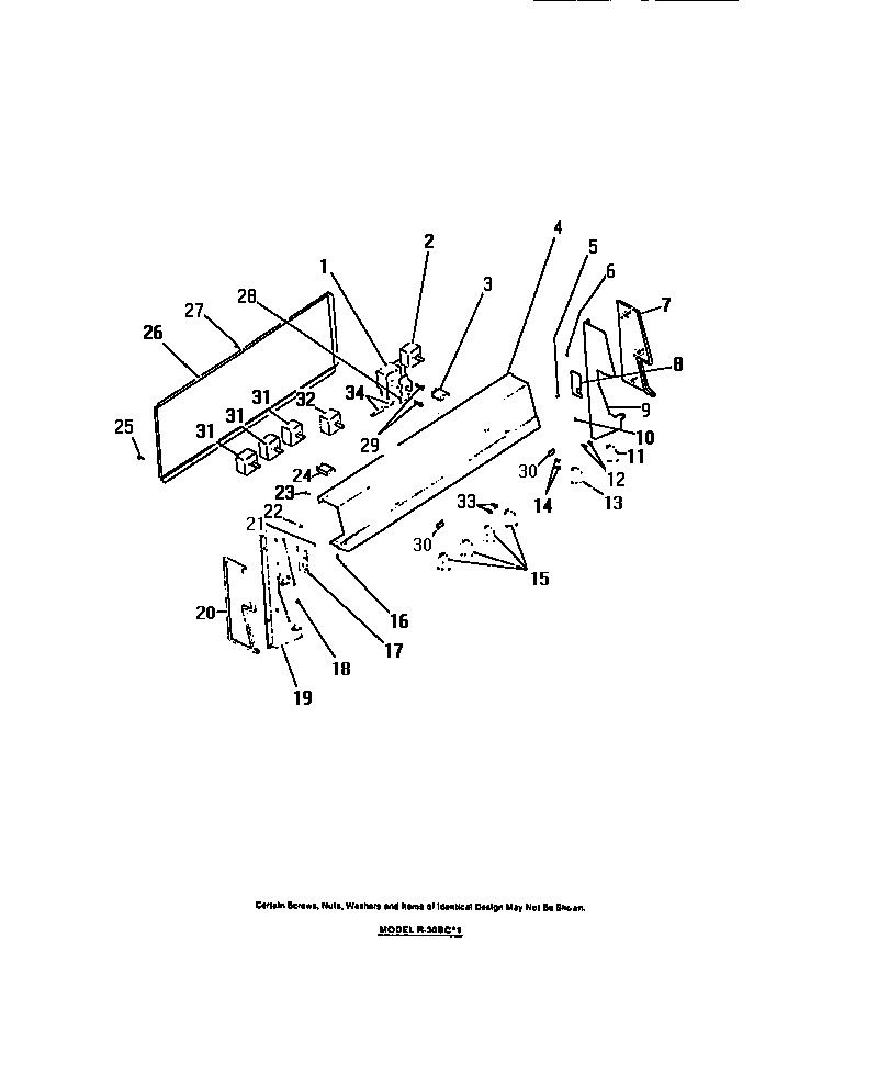 Frigidaire RGS35CL1 control panel, cook-master, switches diagram