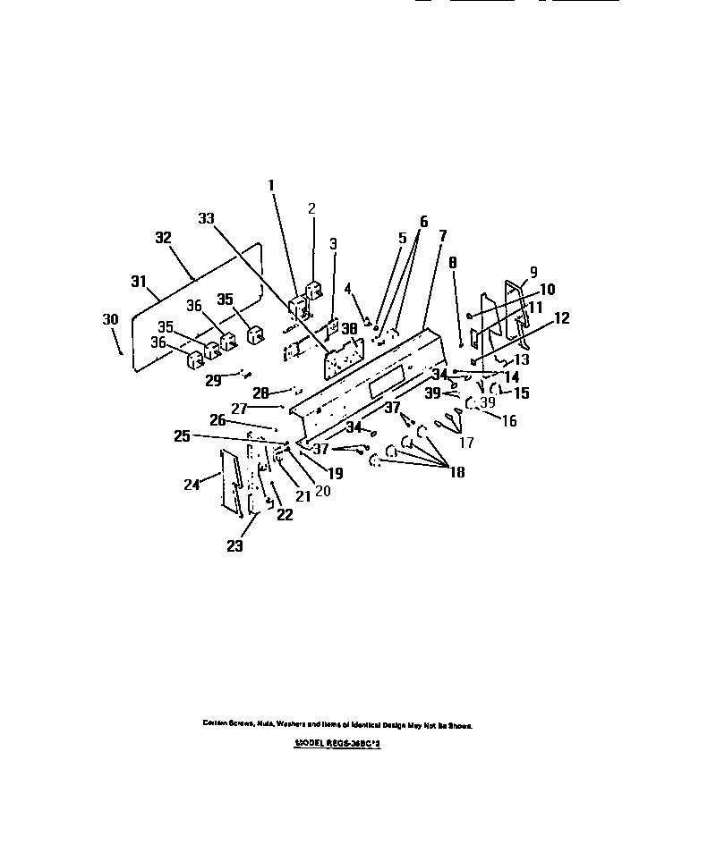 Frigidaire RGS35CL1 control panel, cook-master, switches diagram