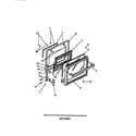 Frigidaire REGS36BCH2 oven door, panels diagram