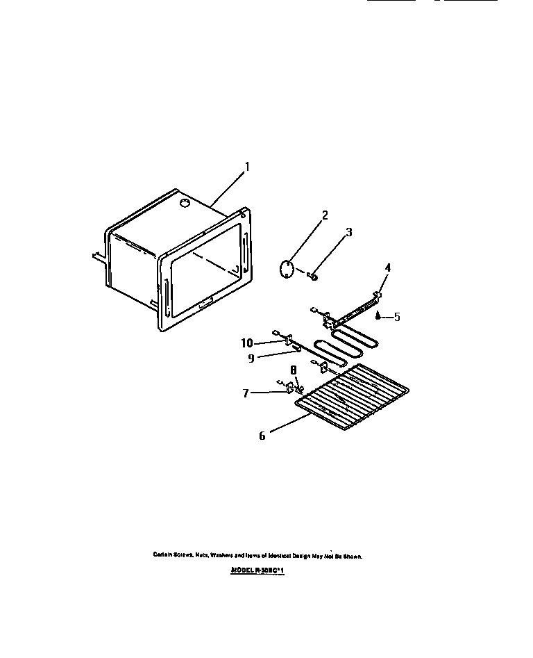 Frigidaire RGS35CL1 oven liner, bake, broil elements diagram