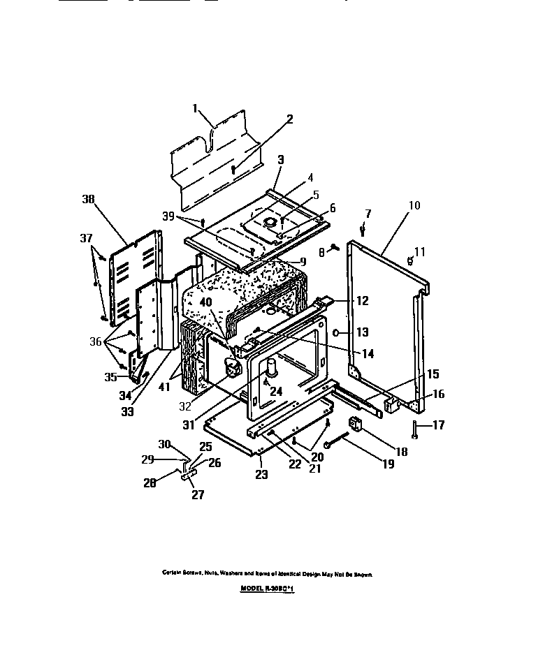 Frigidaire RGS35CL1 oven liner, side panels diagram