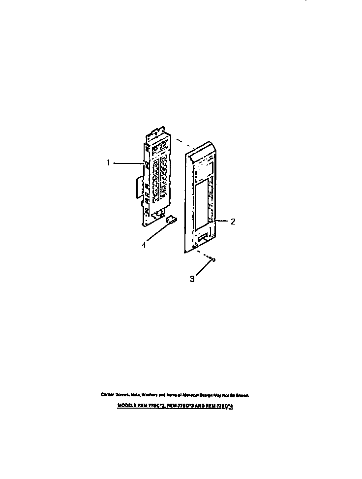 Frigidaire REM77BCB4 microwave control panel diagram