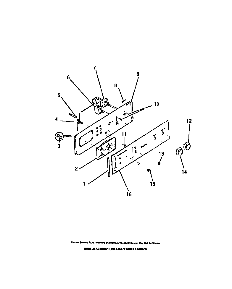 Frigidaire RG94BAB3 control panel, cook-master, switches diagram