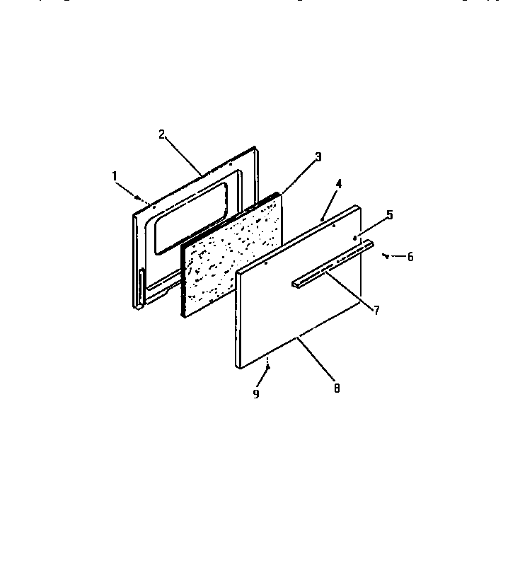 Frigidaire R21CL1 oven door diagram