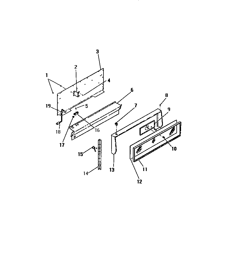 Frigidaire G30PCL0 console, panels diagram