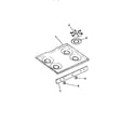 Frigidaire GC32BCW0 cook top, knobs diagram